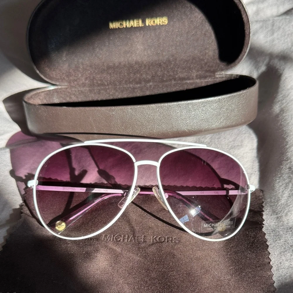 Michael Kors Violet Aviator Sunglasses - Picture 2 of 6
